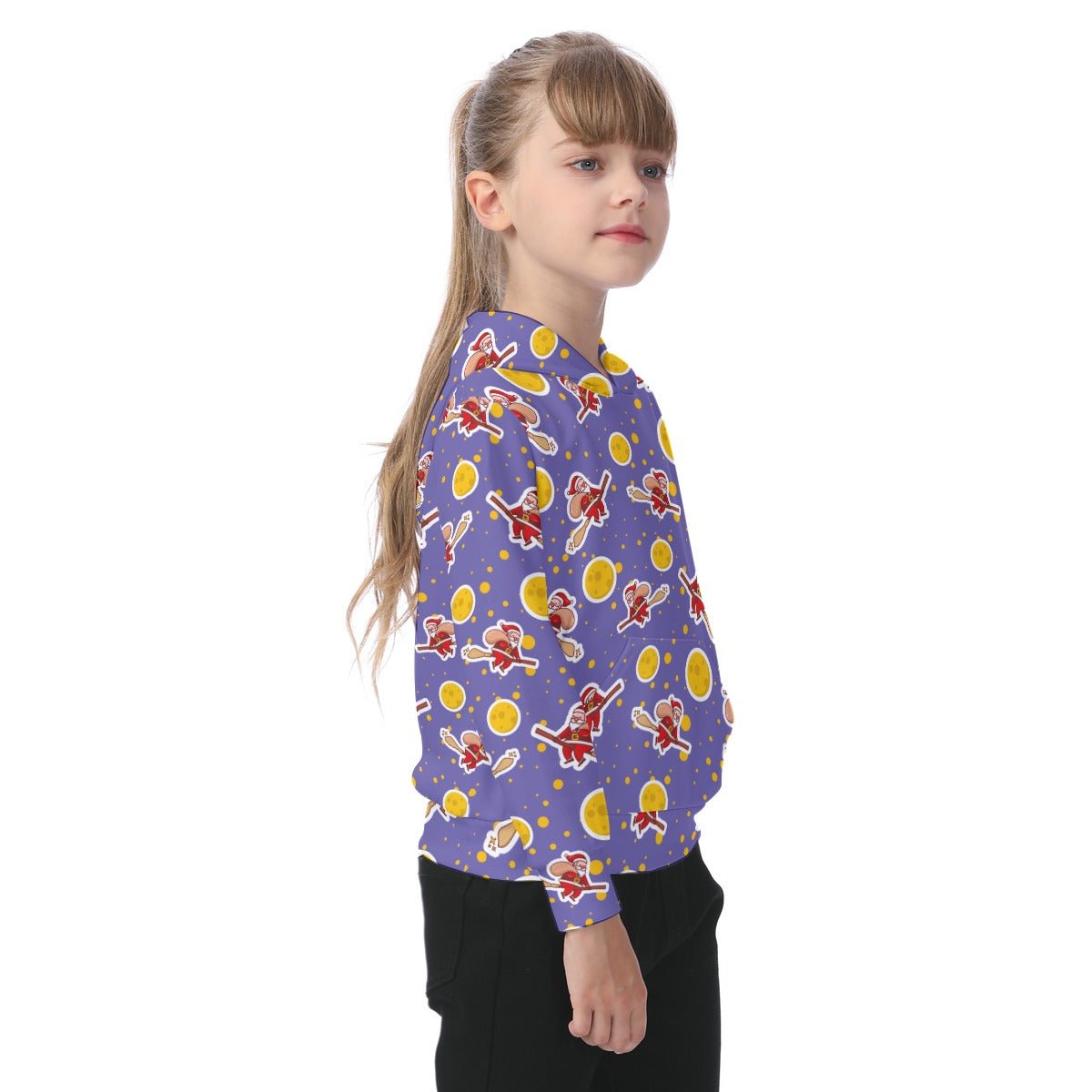 Kid's Fleece Christmas Hoodie - Santa Witch - Festive Style