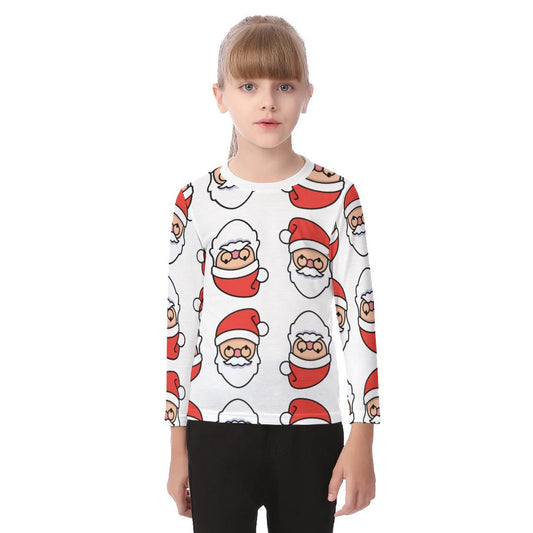 Kid's Long Sleeve Christmas T-shirt - Festive Style