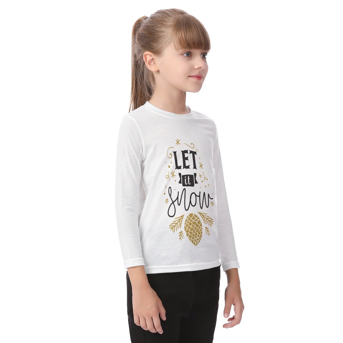 Kid's Long Sleeve Christmas T-shirt - Festive Style