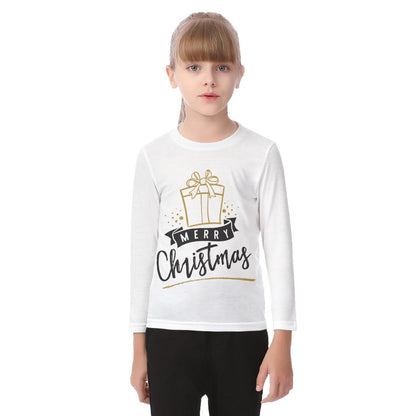 Kid's Long Sleeve Christmas T-shirt - Festive Style