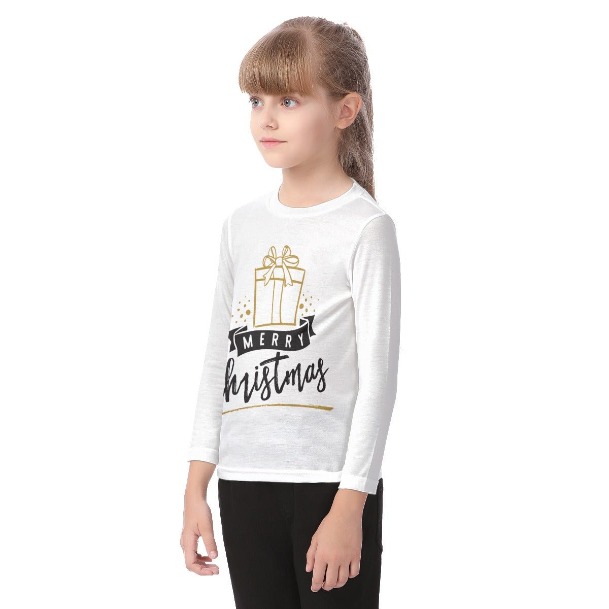 Kid's Long Sleeve Christmas T-shirt - Festive Style