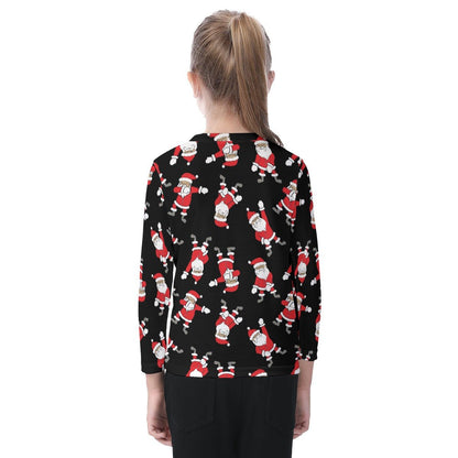 Kid's Long Sleeve Christmas T-shirt - Santa Dabs - Festive Style