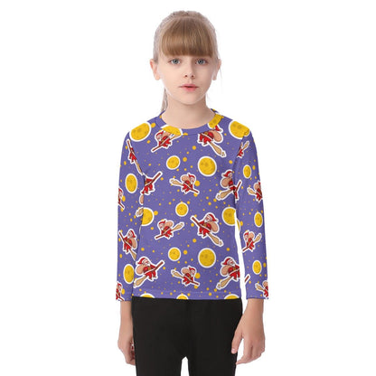 Kid's Long Sleeve Christmas T-shirt - Santa Witch - Festive Style