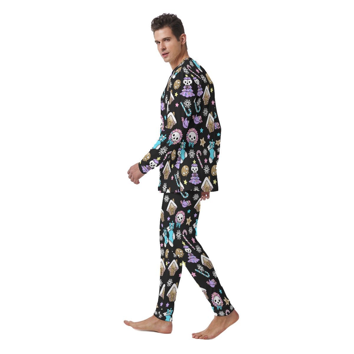 Men's Christmas Pyjamas - Creepy Kawaii - Black - Festive Style