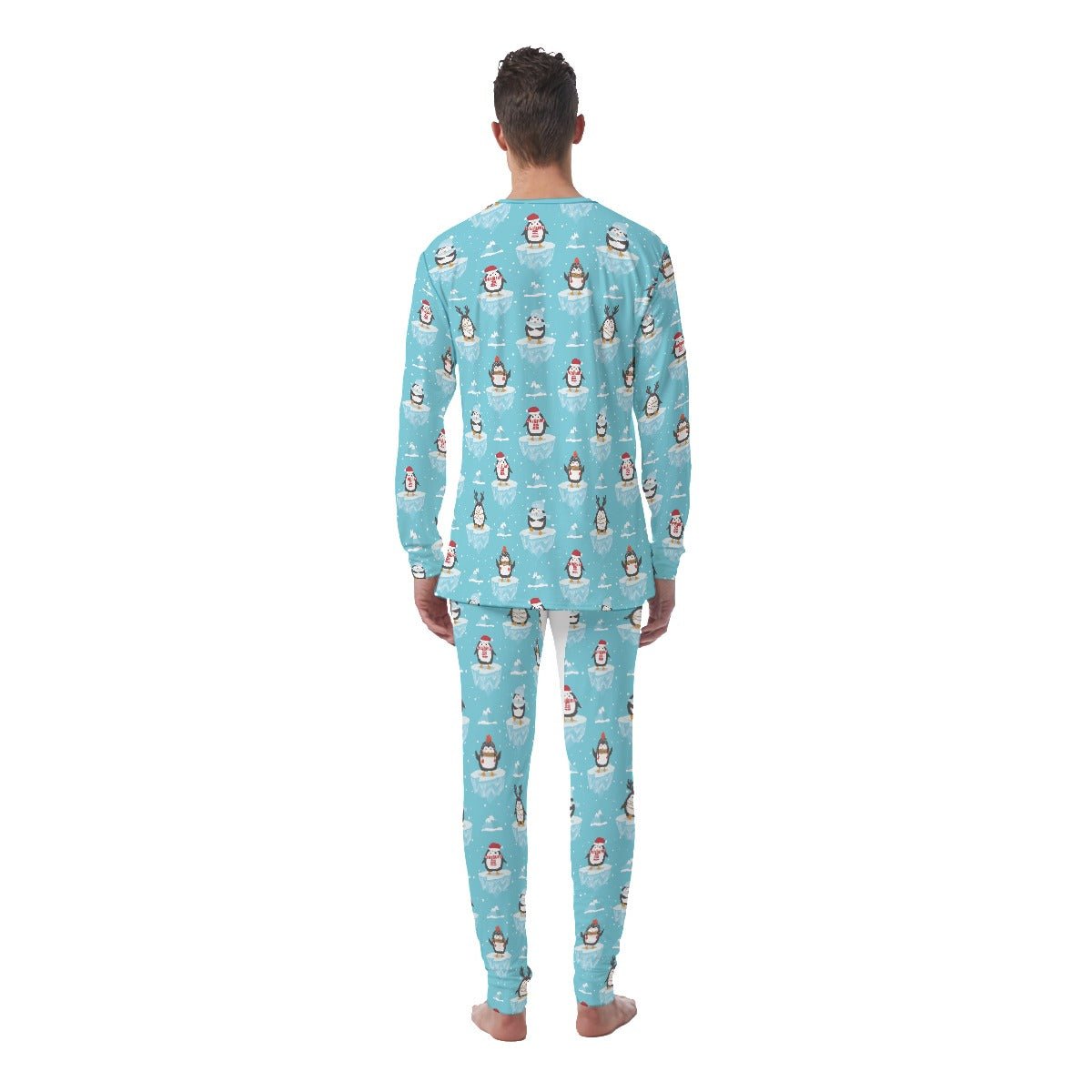 Men's Christmas Pyjamas - Icy Penguins - Festive Style