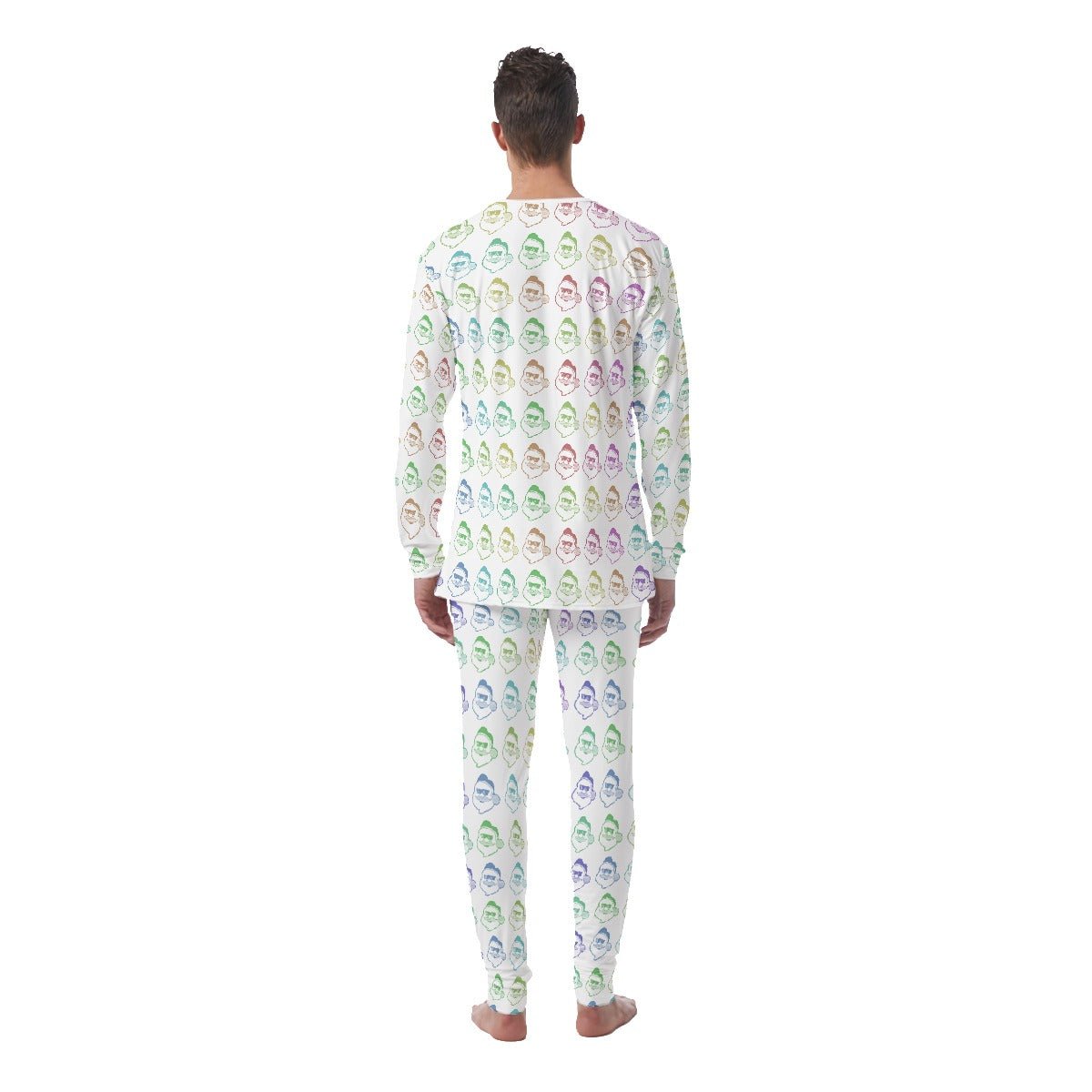 Men's Christmas Pyjamas - Rainbow - Boss Santa - Festive Style