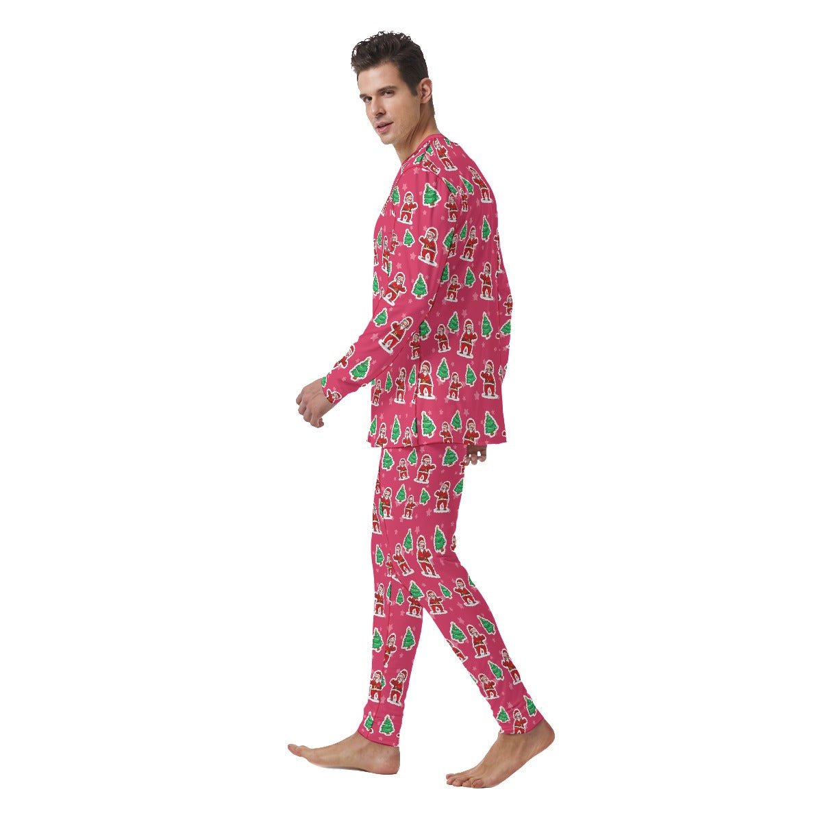 Men's Christmas Pyjamas - Red Santa Boxing - Festive Style