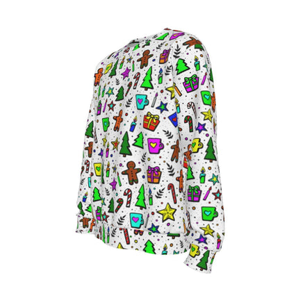Men's Christmas Sweater - Bright Doodle - Festive Style