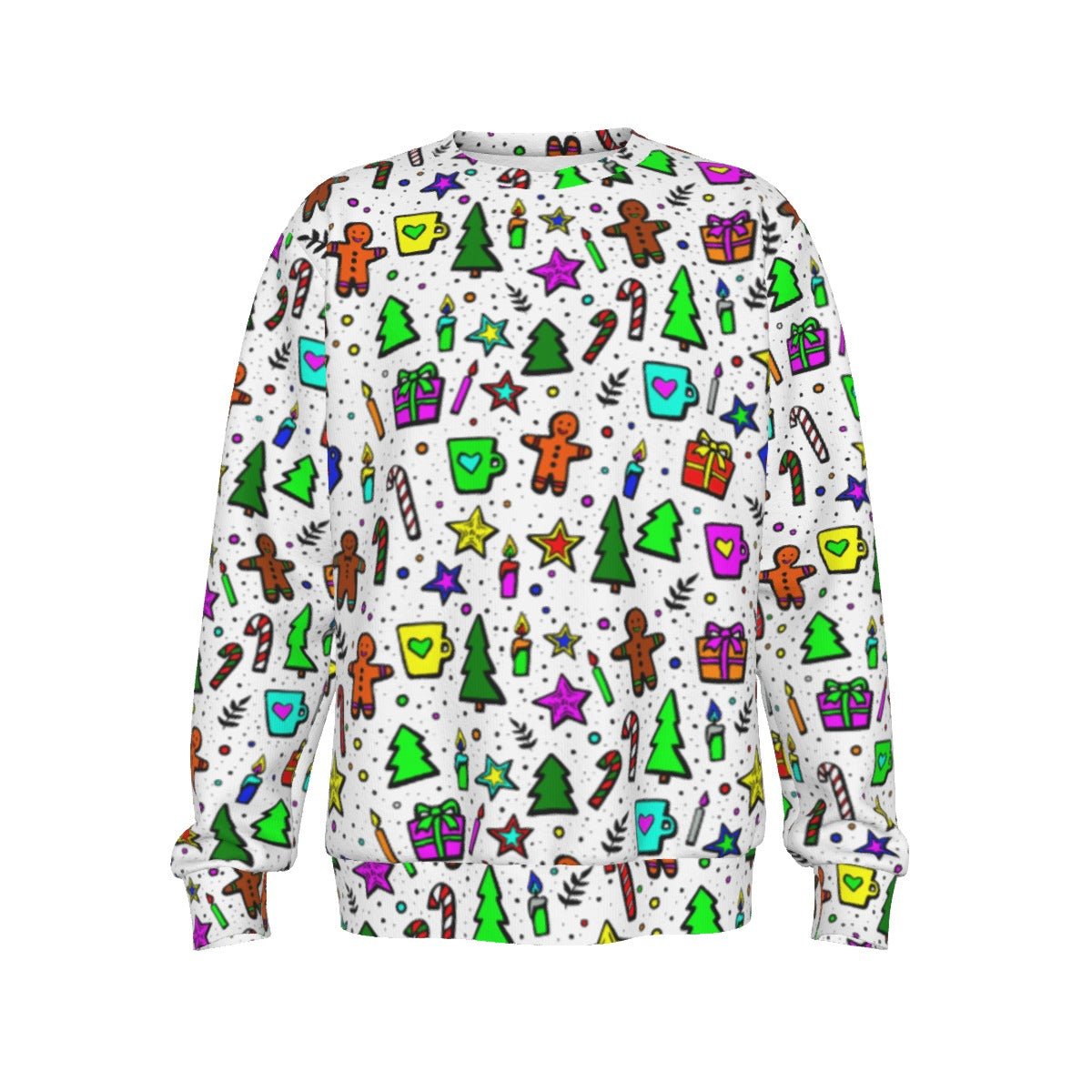 Men's Christmas Sweater - Bright Doodle - Festive Style