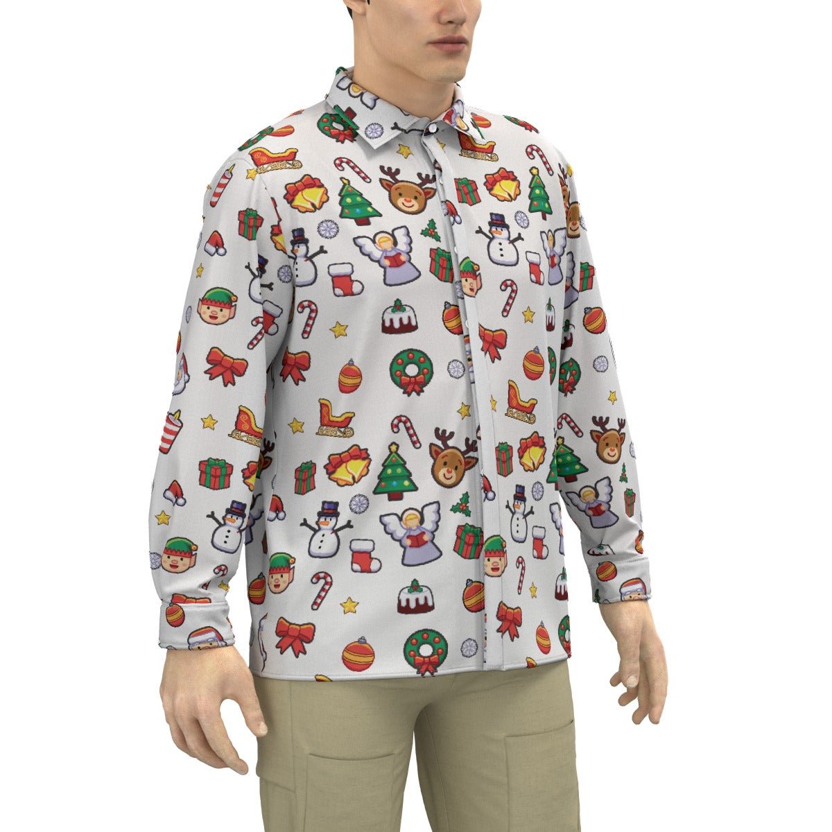 Men's Collar Christmas Shirt - Traditional 2 - Festive Style