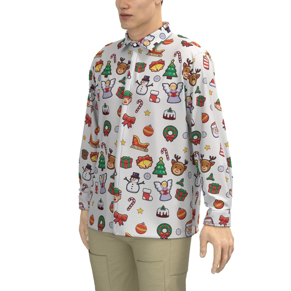 Men's Collar Christmas Shirt - Traditional 2 - Festive Style