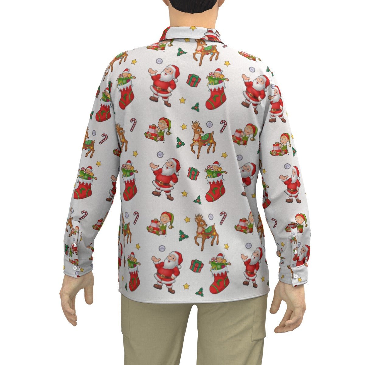 Men's Collar Christmas Shirt - Traditional - Festive Style