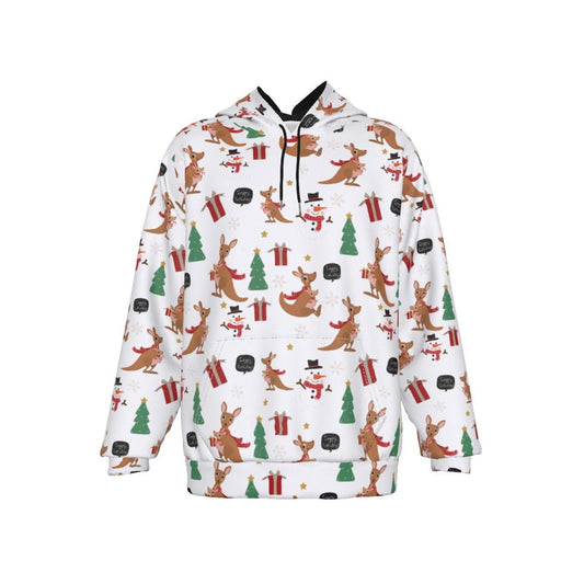 Men's Fleece Christmas Hoodie - Kangaroos - Festive Style