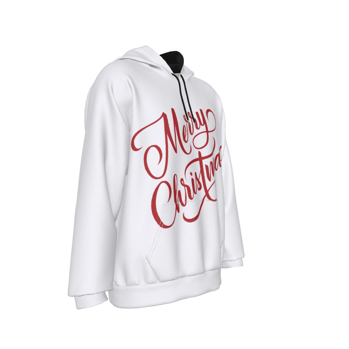 Men's Fleece Christmas Hoodie - Merry Christmas - White - Festive Style