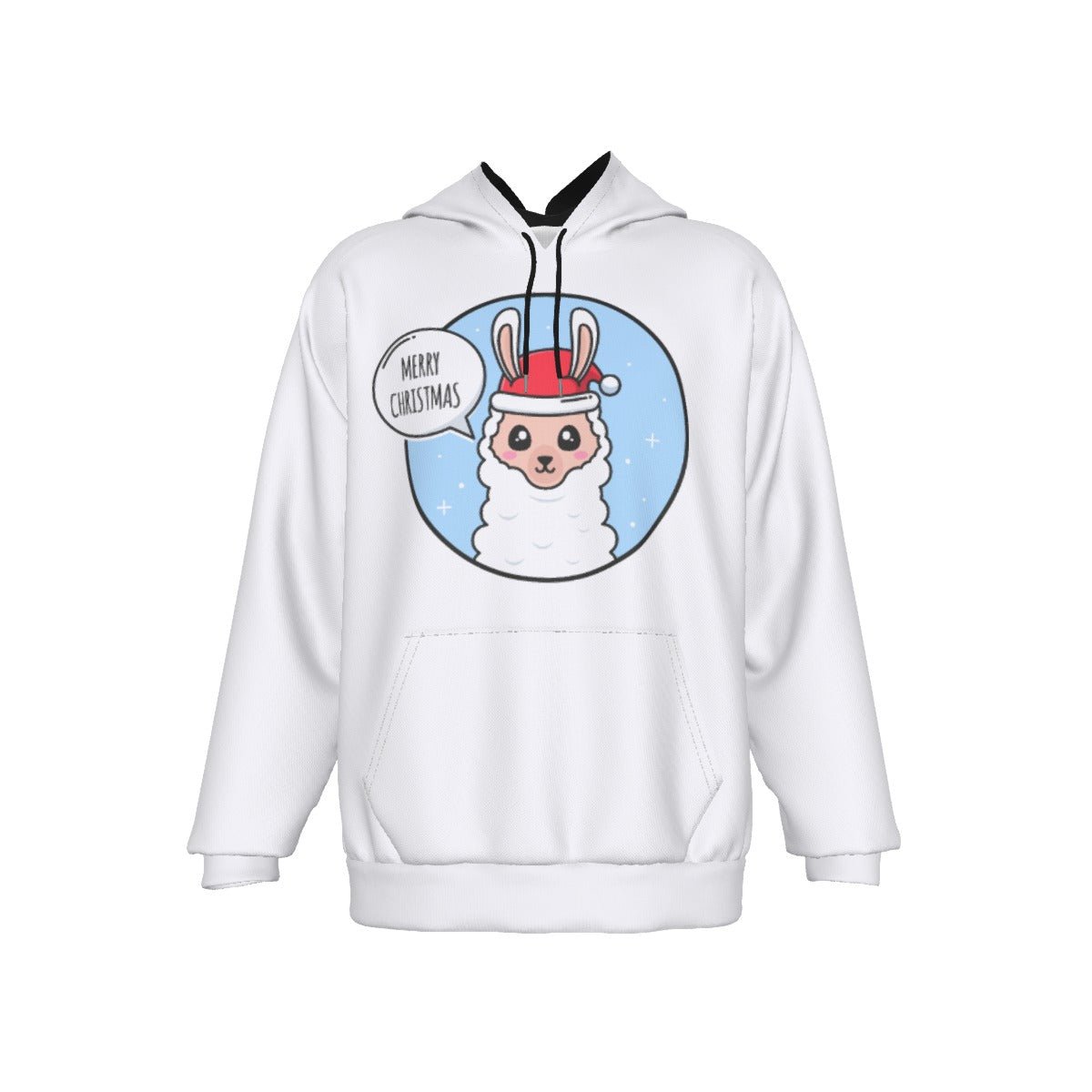 Men's Fleece Christmas Hoodie - Merry Llama - Festive Style