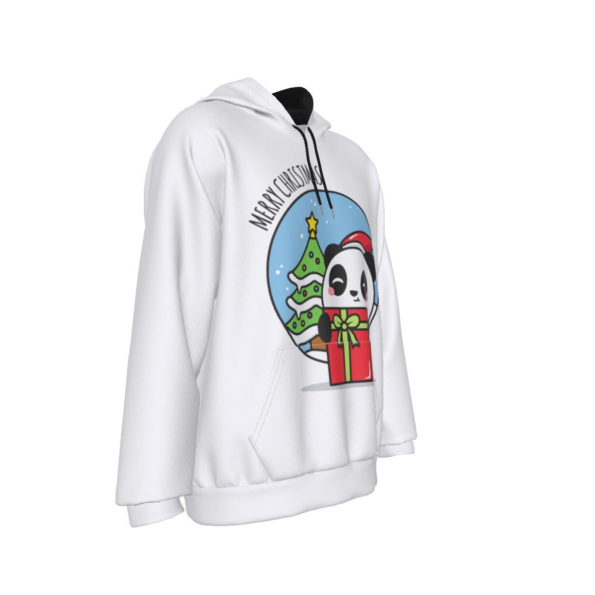 Men's Fleece Christmas Hoodie - Merry Panda - Festive Style