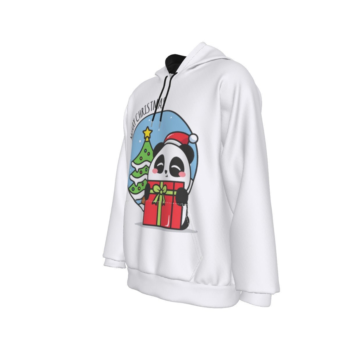 Men's Fleece Christmas Hoodie - Merry Panda - Festive Style