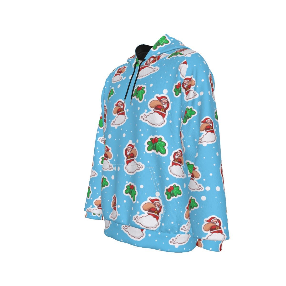 Men's Fleece Christmas Hoodie - Santa Cloud - Festive Style