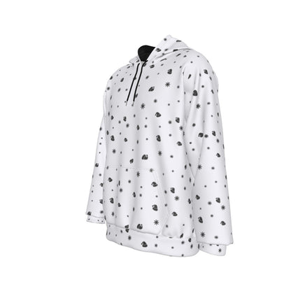 Men's Fleece Christmas Hoodie - Snowflakes and Hats - Festive Style