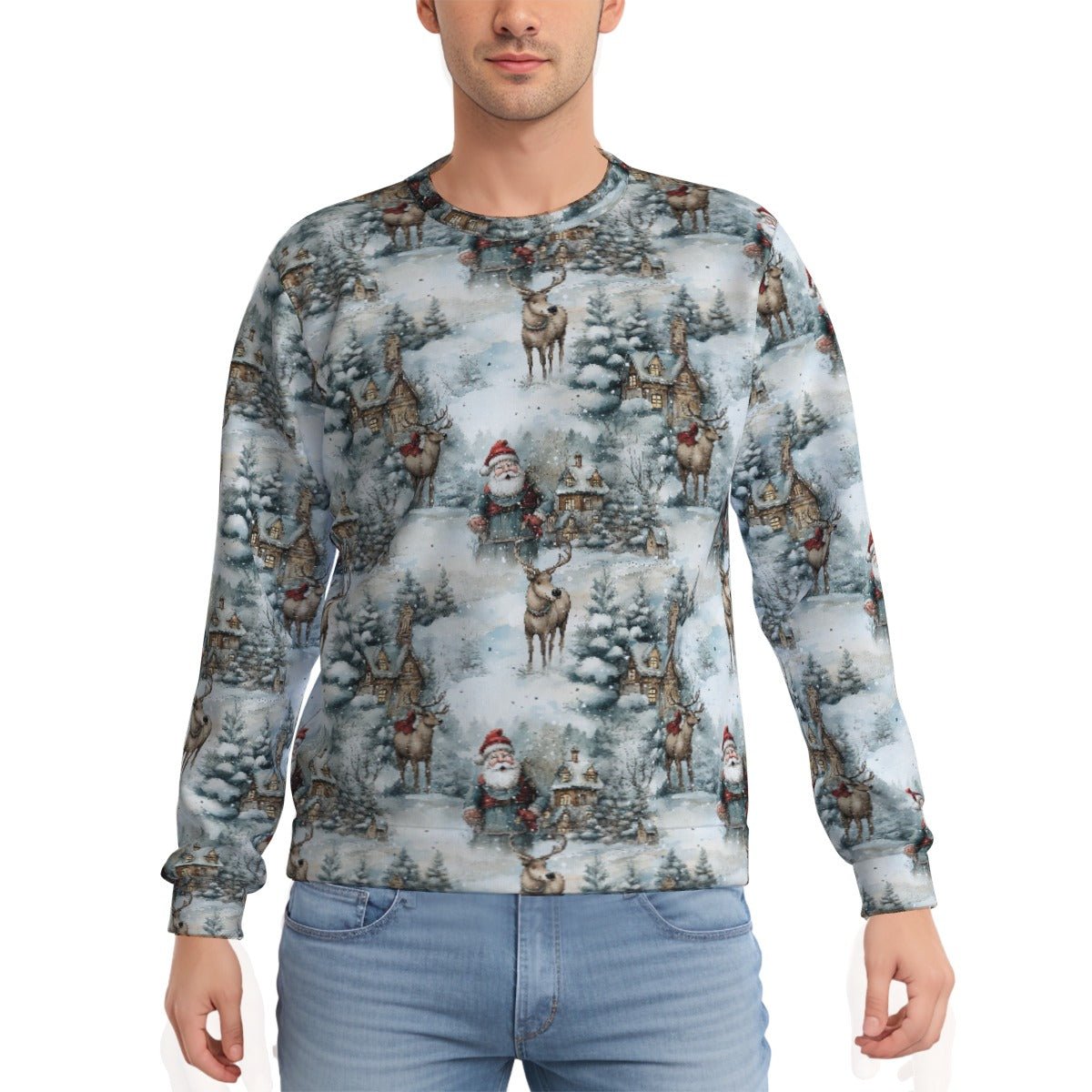 Men's Fleece Christmas Sweatshirt - Festive Style