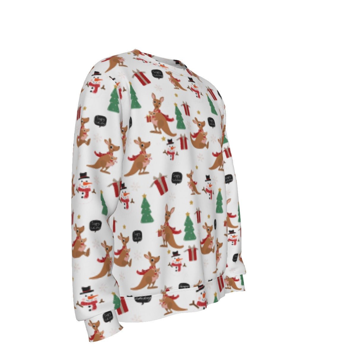 Men's Fleece Christmas Sweatshirt- Kangaroos - Festive Style