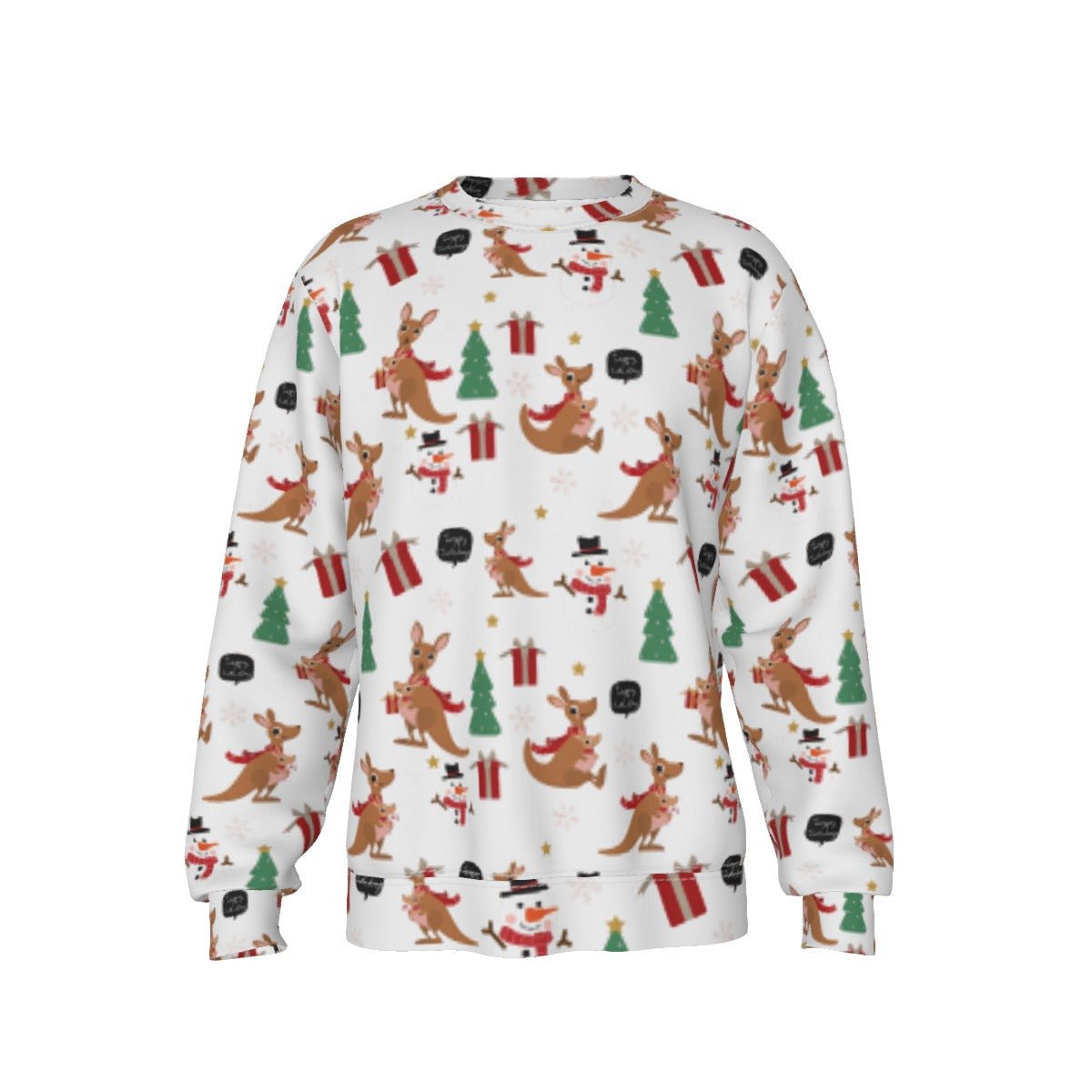 Men's Fleece Christmas Sweatshirt- Kangaroos - Festive Style
