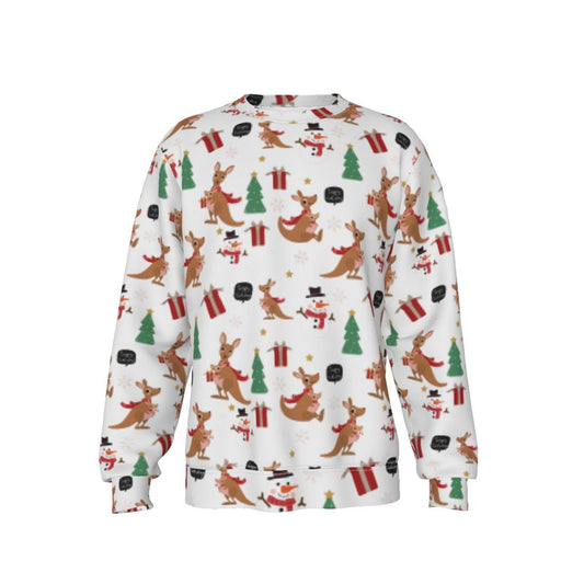 Men's Fleece Christmas Sweatshirt- Kangaroos - Festive Style