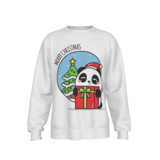 Men's Fleece Christmas Sweatshirt- Merry Panda - Festive Style