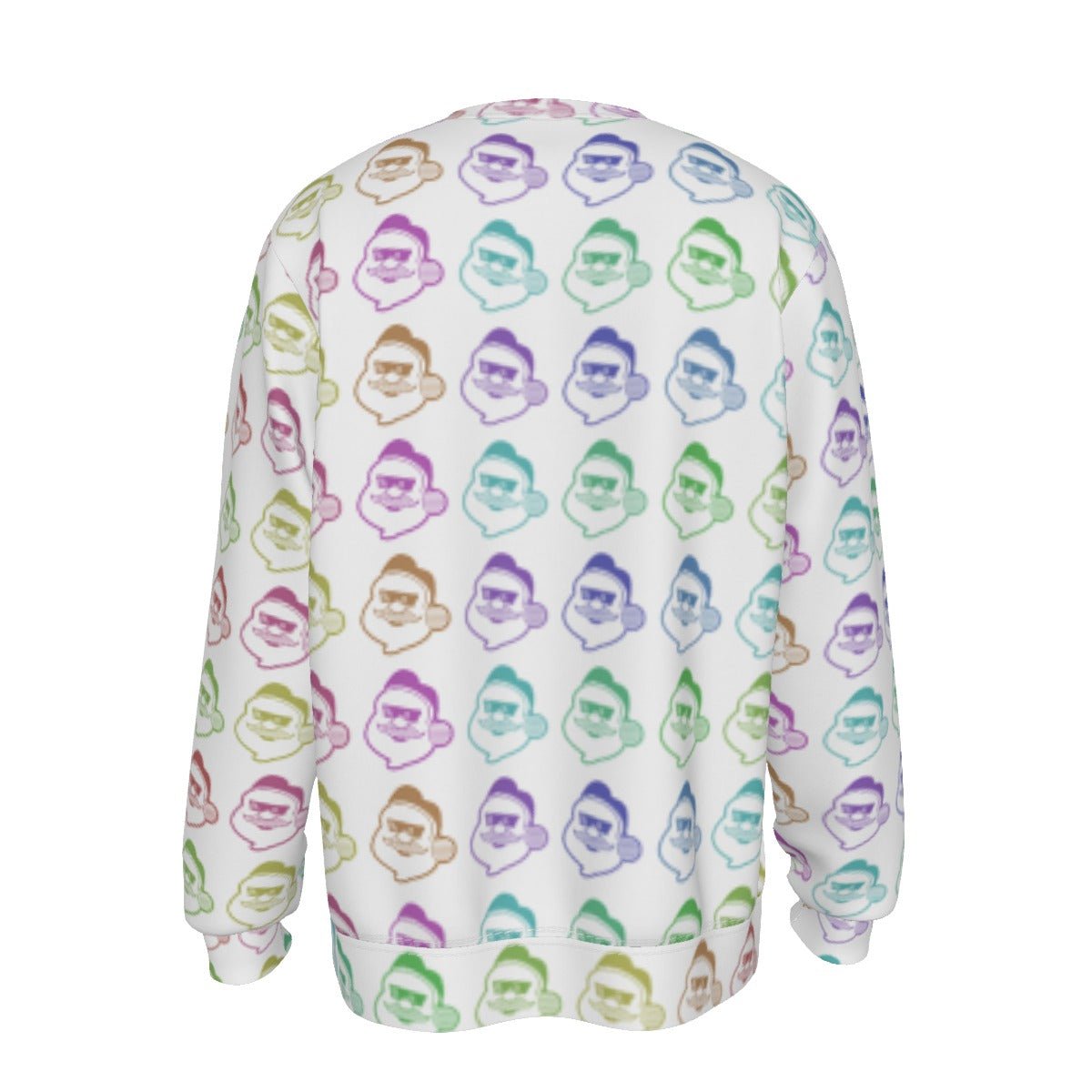 Men's Fleece Christmas Sweatshirt- Rainbow - Boss Santa - Festive Style