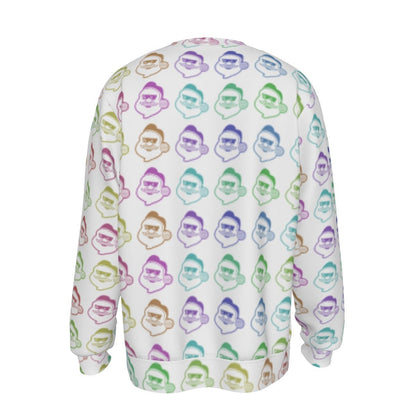 Men's Fleece Christmas Sweatshirt- Rainbow - Boss Santa - Festive Style