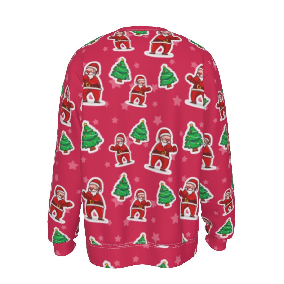 Men's Fleece Christmas Sweatshirt- Red Santa Boxing - Festive Style