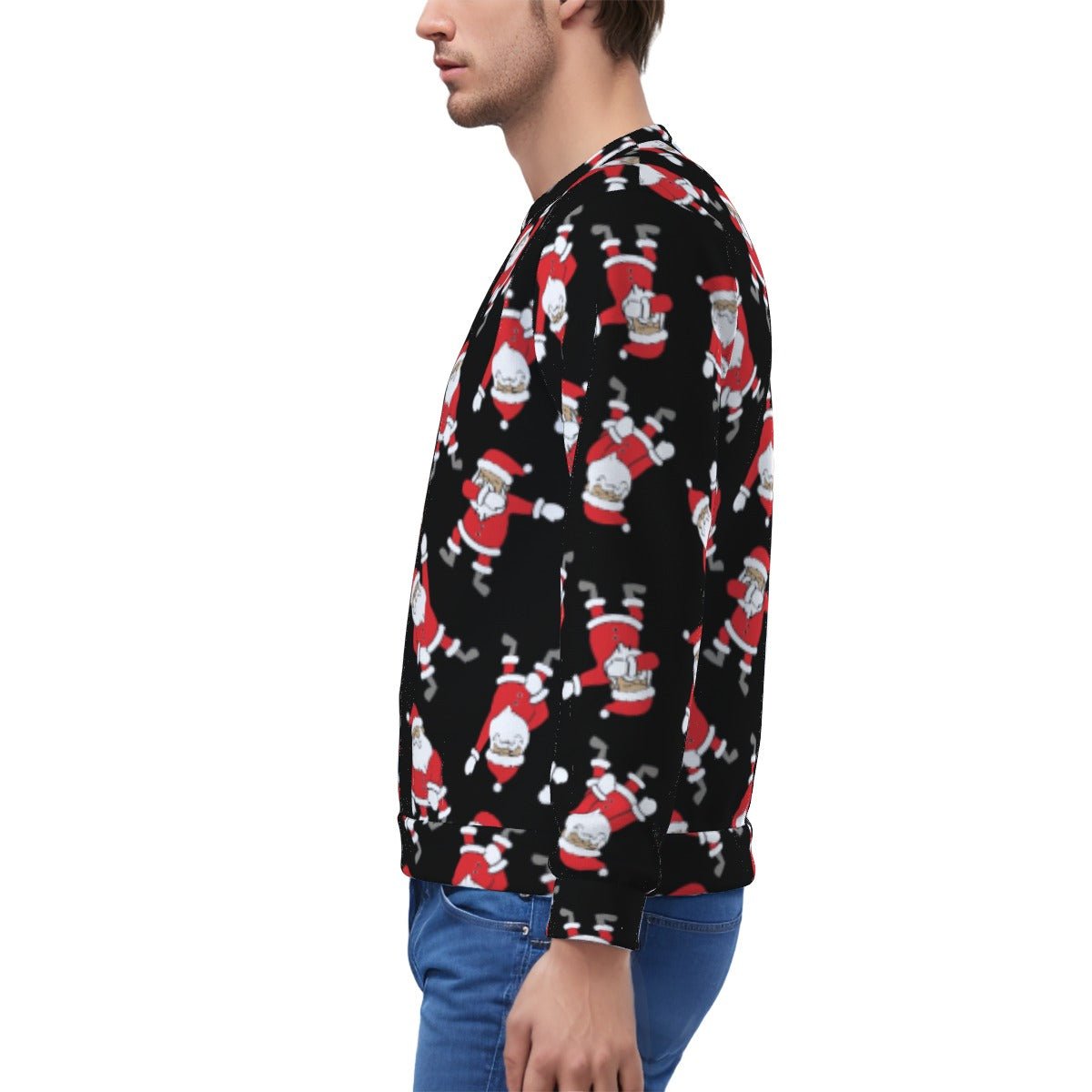 Men's Fleece Christmas Sweatshirt- Santa Dabs - Festive Style