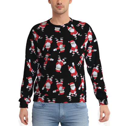 Men's Fleece Christmas Sweatshirt- Santa Dabs - Festive Style