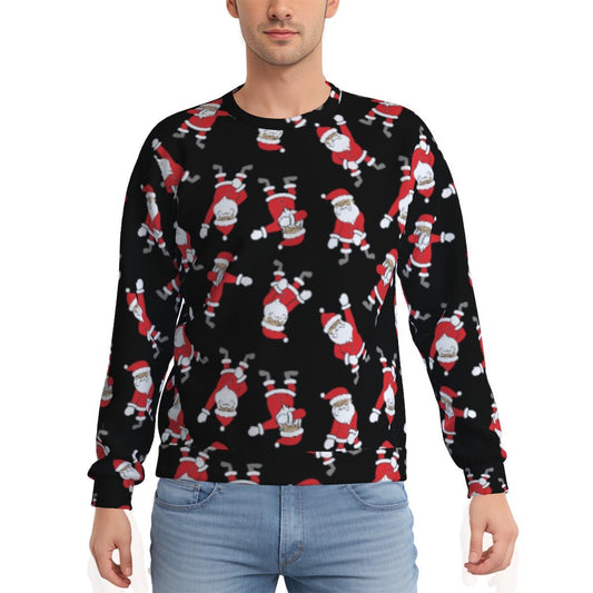 Men's Fleece Christmas Sweatshirt- Santa Dabs - Festive Style