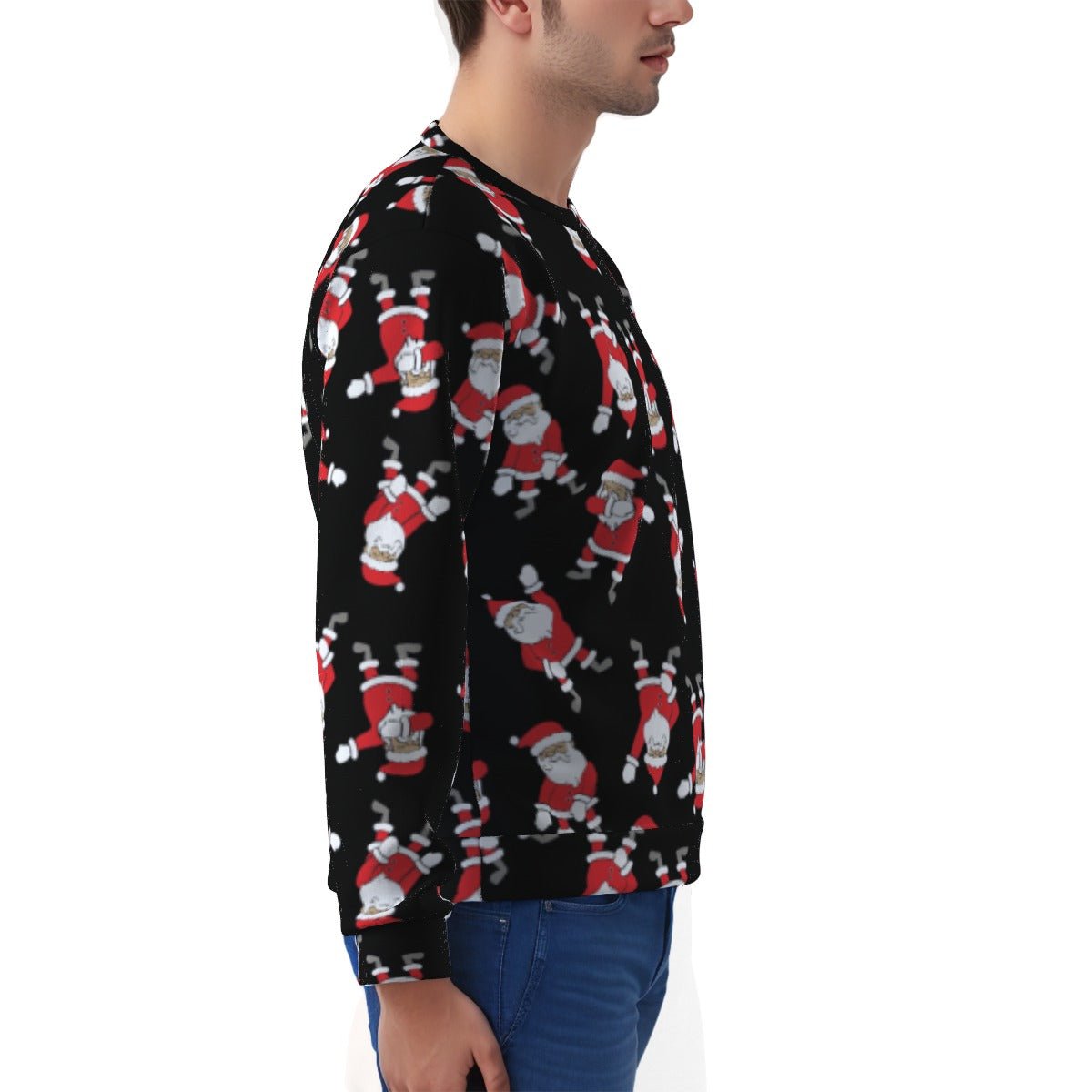 Men's Fleece Christmas Sweatshirt- Santa Dabs - Festive Style