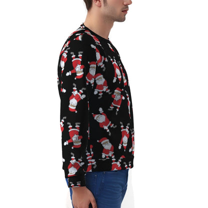 Men's Fleece Christmas Sweatshirt- Santa Dabs - Festive Style