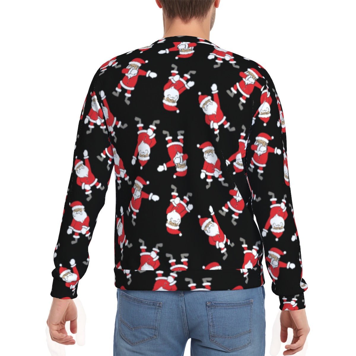 Men's Fleece Christmas Sweatshirt- Santa Dabs - Festive Style