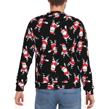 Men's Fleece Christmas Sweatshirt- Santa Dabs - Festive Style