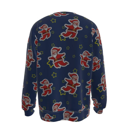 Men's Fleece Christmas Sweatshirt- Santa Night Time - Festive Style