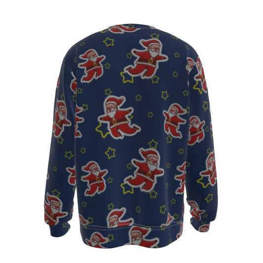 Men's Fleece Christmas Sweatshirt- Santa Night Time - Festive Style