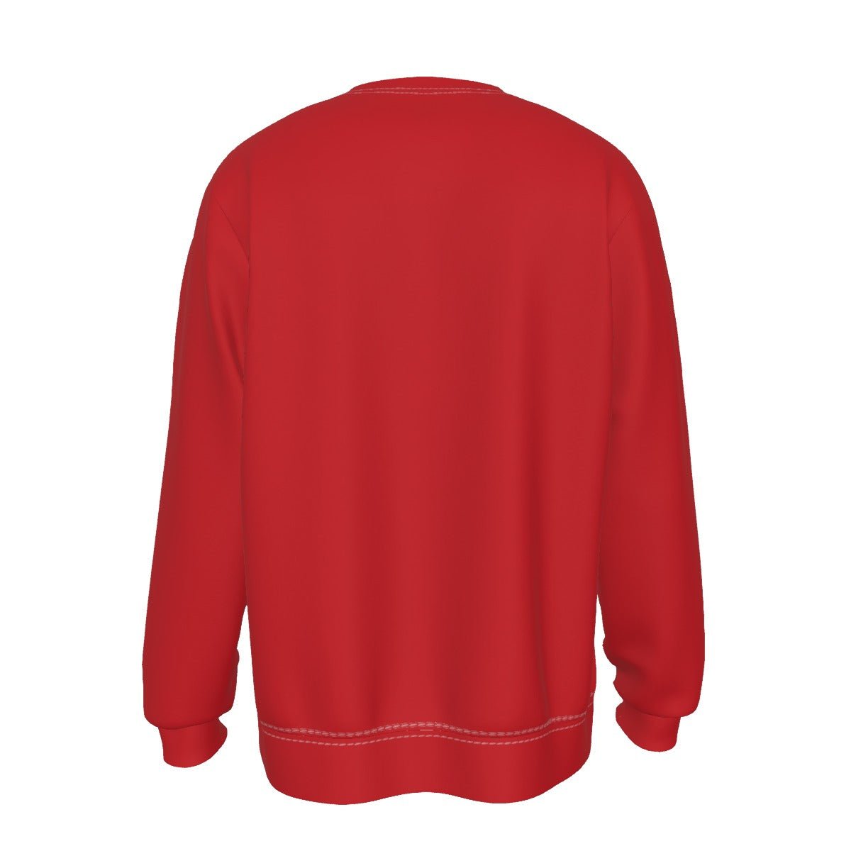 Men's Fleece Christmas Sweatshirt - Simple Wreath - White - Festive Style