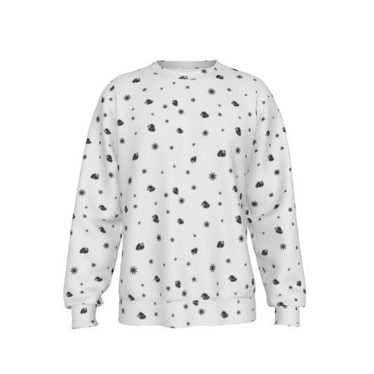 Men's Fleece Christmas Sweatshirt - Snowflakes and Hats - Festive Style