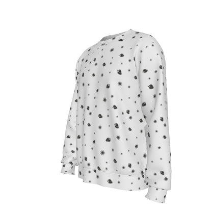 Men's Fleece Christmas Sweatshirt - Snowflakes and Hats - Festive Style