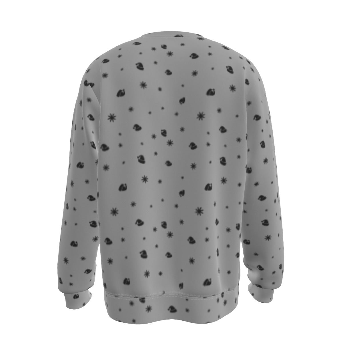 Men's Fleece Christmas Sweatshirt - Snowflakes and Hats - Festive Style