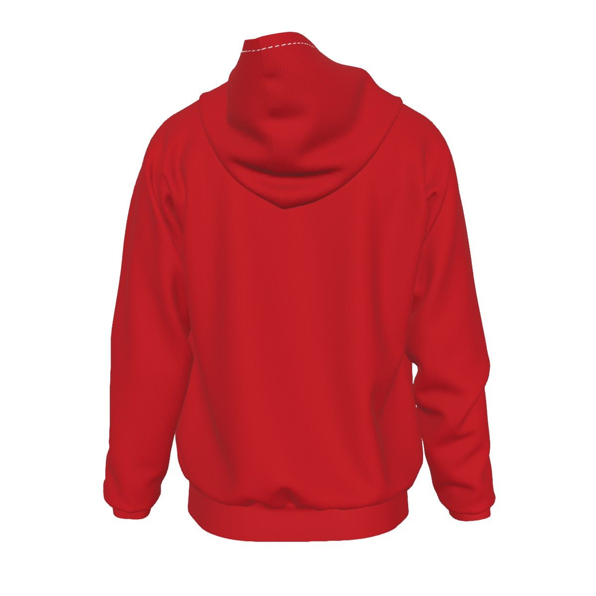 Men's Fleece Zip Christmas Hoodie - Merry Christmas - Red - Festive Style