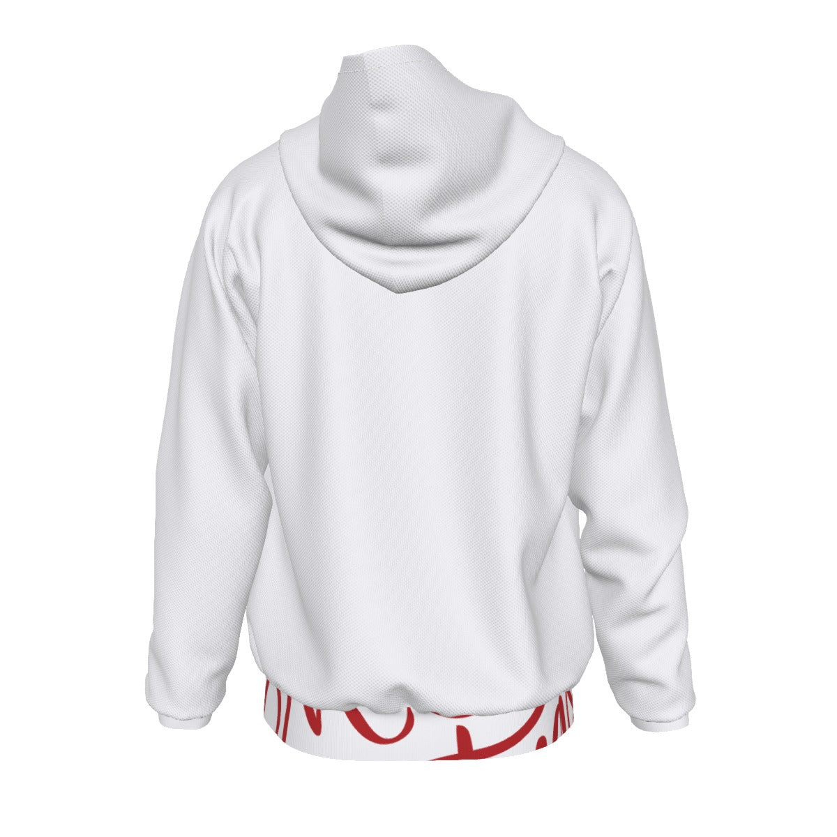 Men's Fleece Zip Christmas Hoodie - Merry Christmas - White - Festive Style