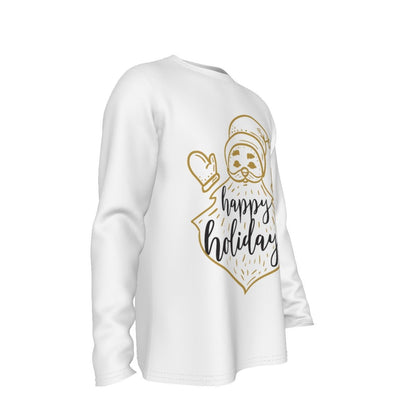 Men's Long Sleeve Christmas T-Shirt - Happy Holidays - Festive Style