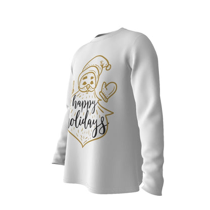 Men's Long Sleeve Christmas T-Shirt - Happy Holidays - Festive Style