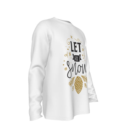 Men's Long Sleeve Christmas T-Shirt - Let It Snow - Festive Style