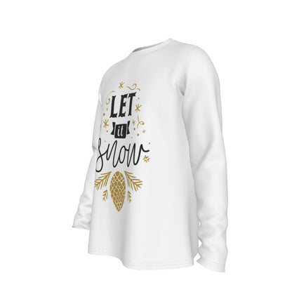 Men's Long Sleeve Christmas T-Shirt - Let It Snow - Festive Style